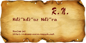 Rákász Nóra névjegykártya