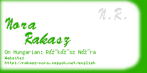 nora rakasz business card